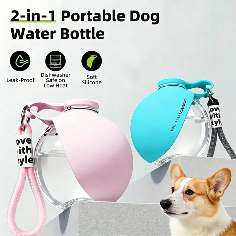 Portable Dog Water Bottle Bowl
