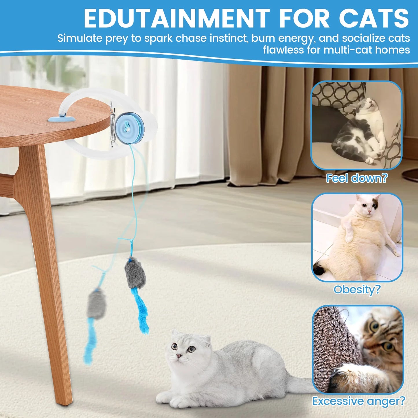 USB Rechargeable Hanging Cat Toy